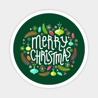 Merry Christmas Lettering #2 Magnet